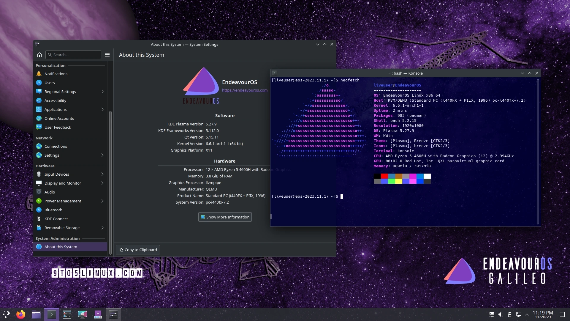 EndeavourOS Galileo Release: Switching from Xfce to KDE Plasma