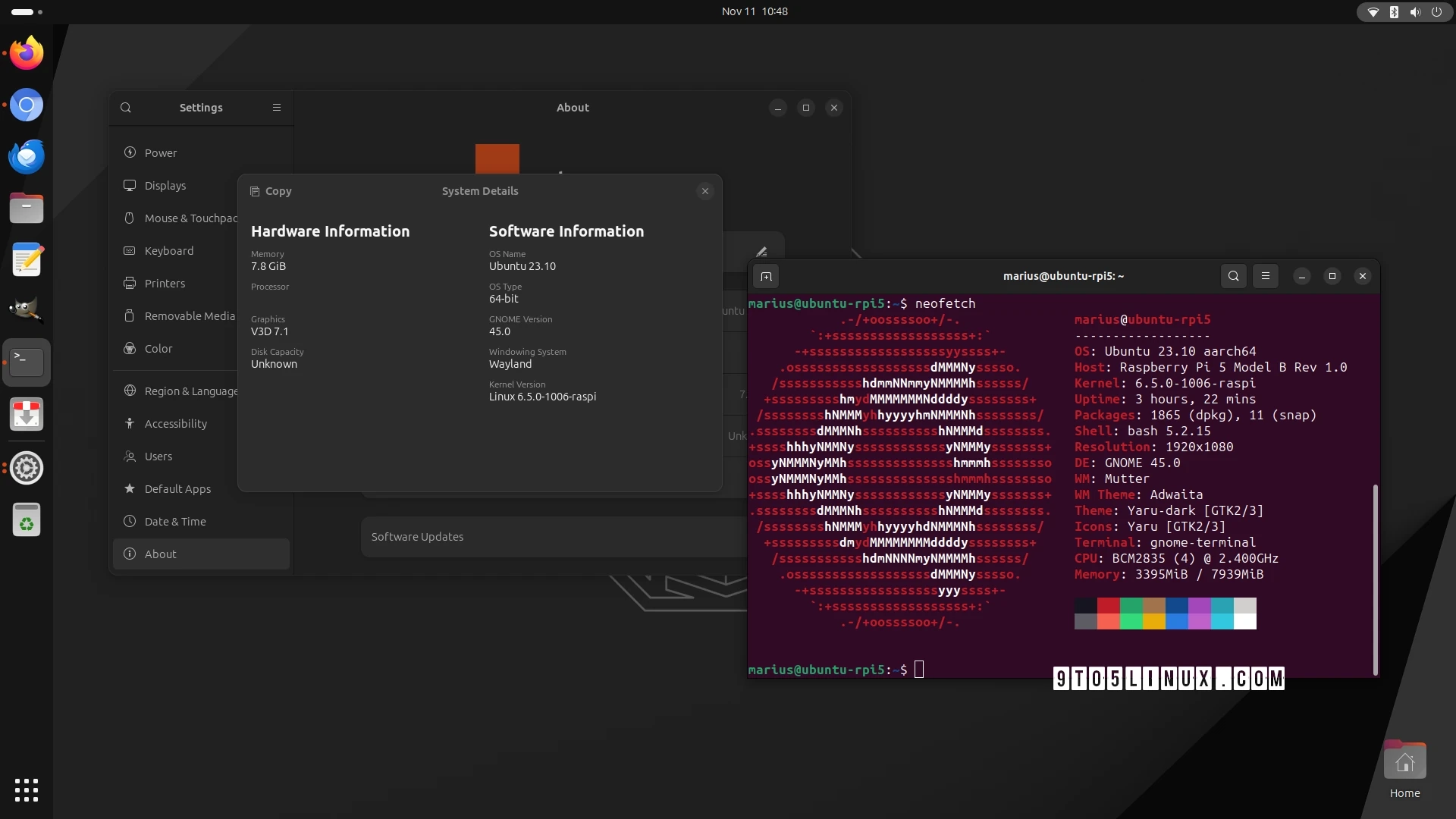 Exploring the New Ubuntu 23.10 on Raspberry Pi 5: A First Look