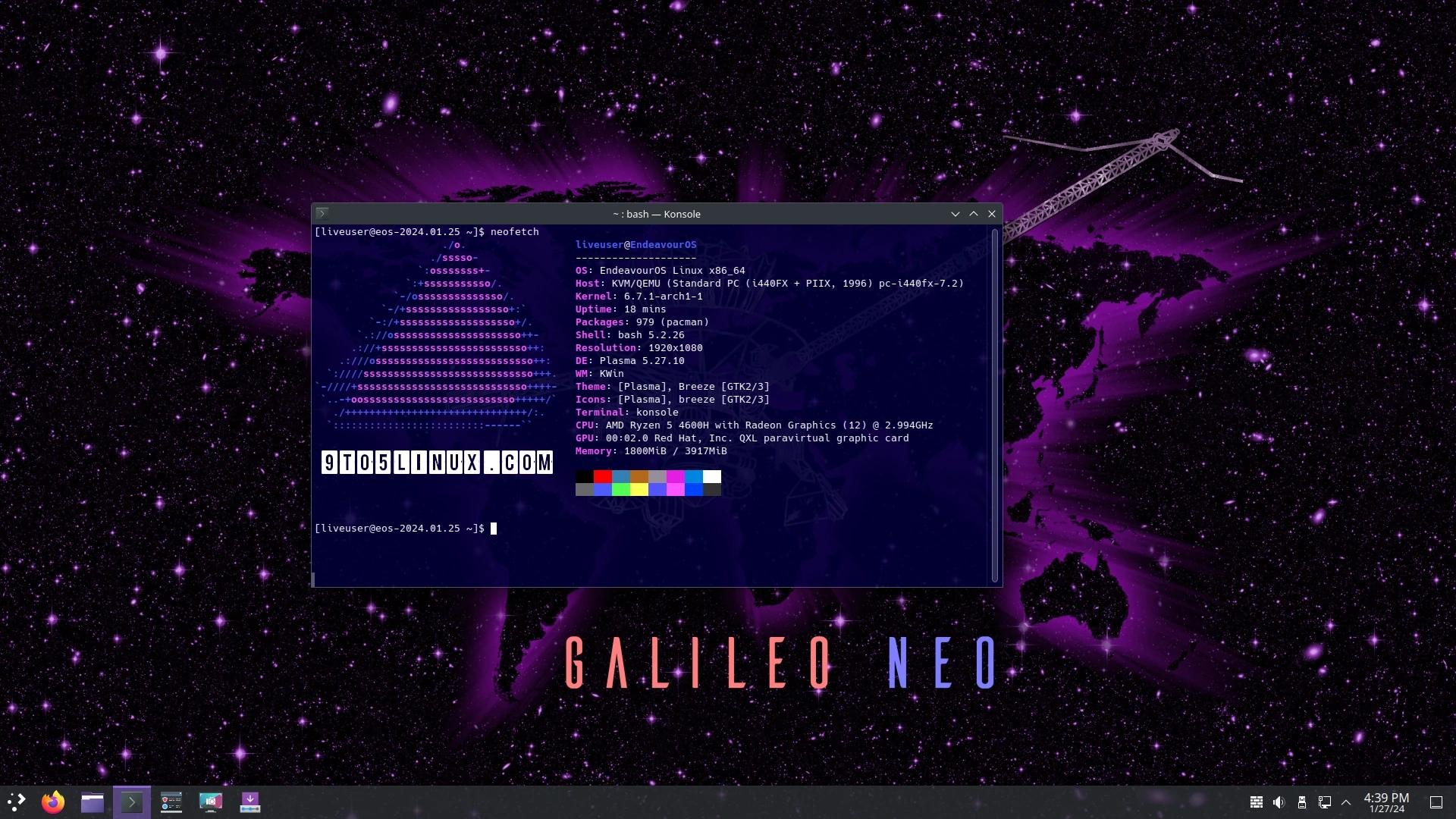 Release of EndeavourOS Galileo Neo with Linux Kernel 6.7 and Upgraded Installer