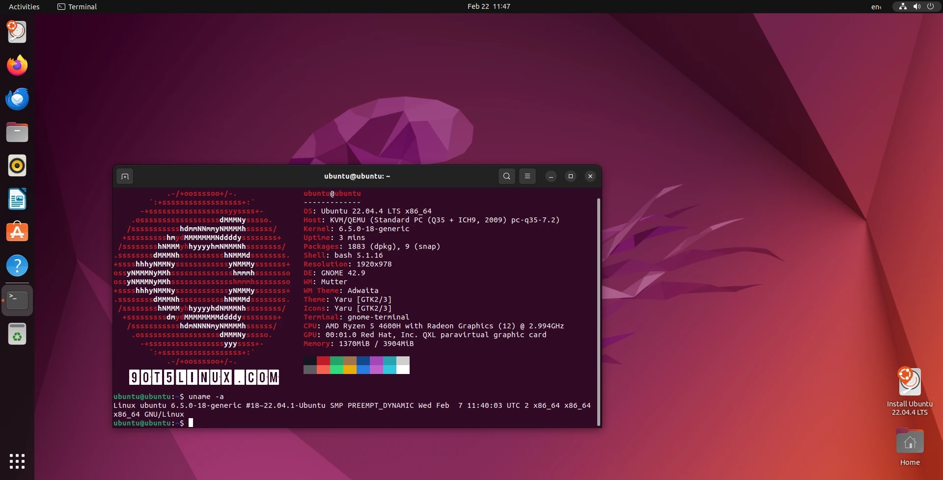Launch of Ubuntu 22.04.4 LTS (Jammy Jellyfish): Featuring Linux Kernel 6.5 and Mesa 23.2