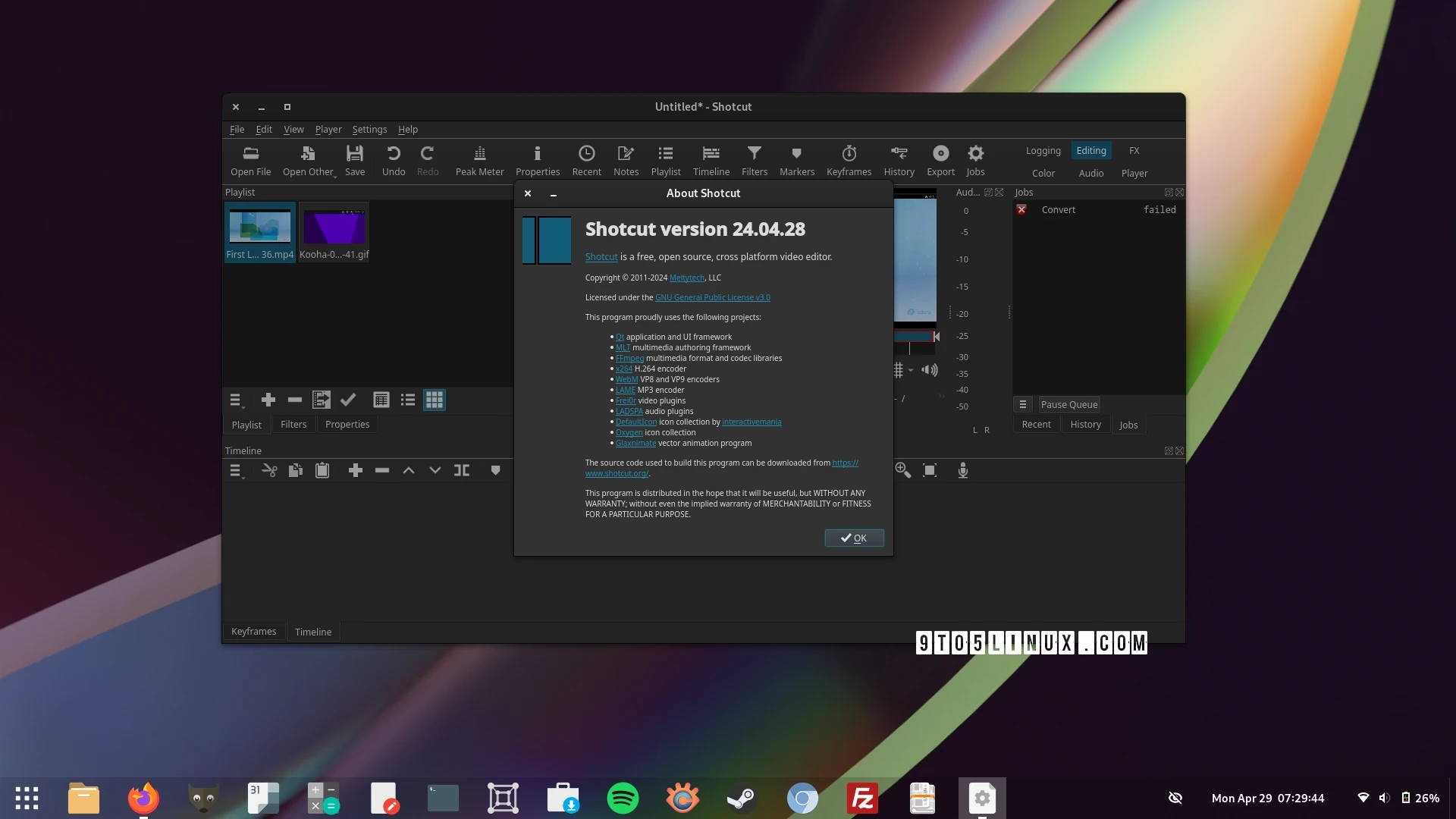 New Release: Shotcut 24.04 Open-Source Video Editor with Ambisonic Encoder Filter