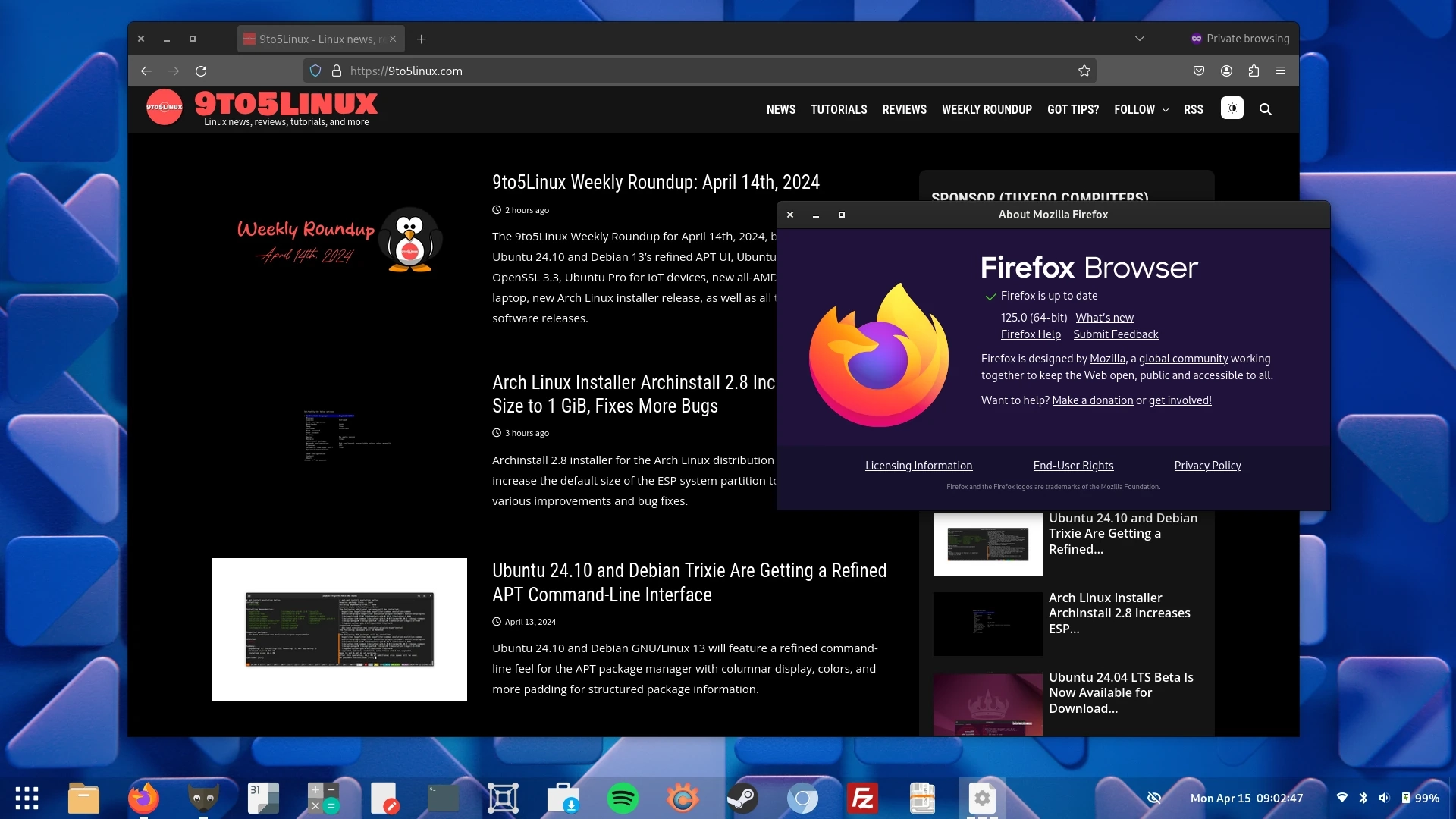 Discover the New Features with Mozilla Firefox 125: Now Available for Download!