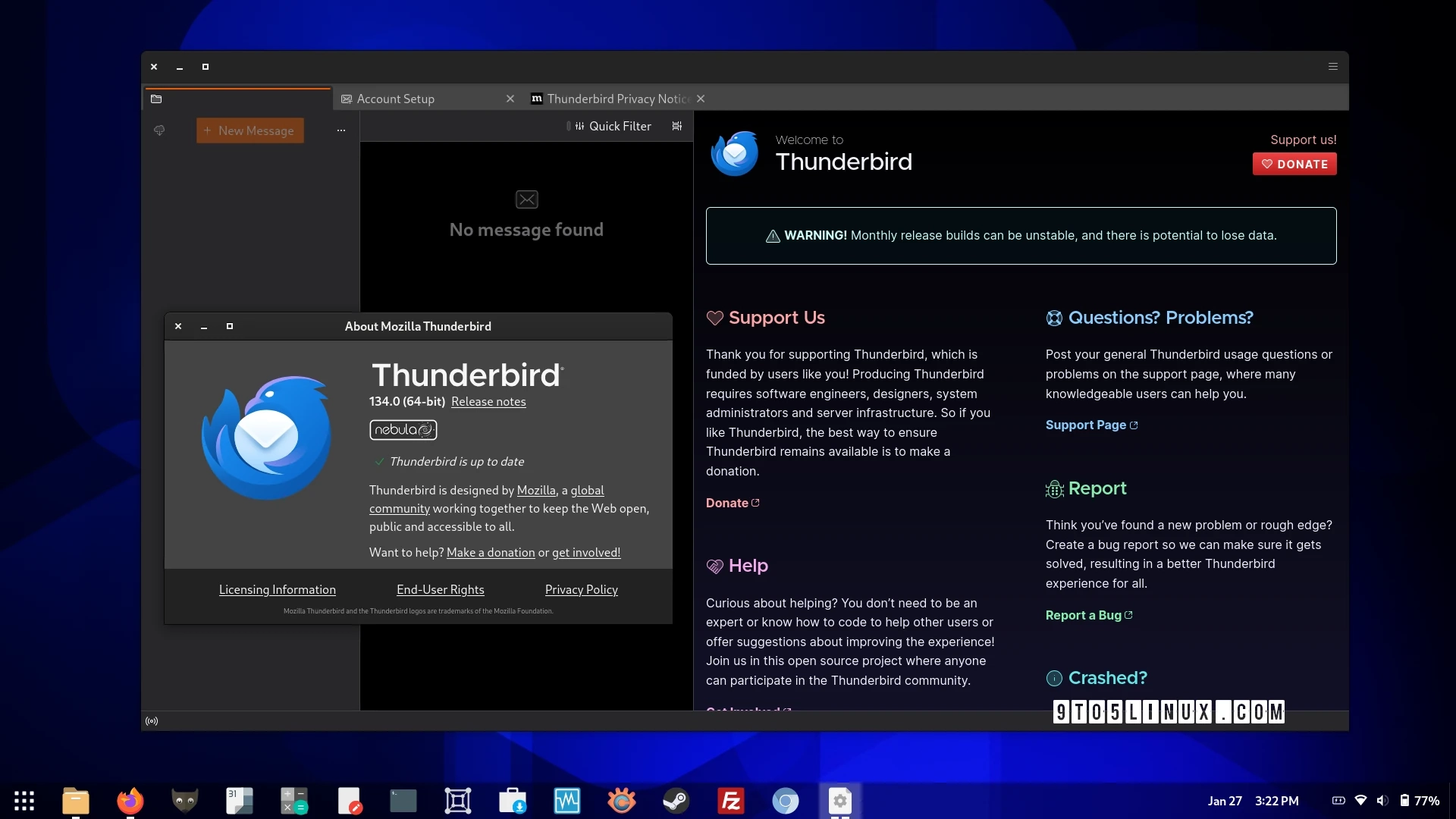 Mozilla Thunderbird 134 Introduces Enhanced Notification System for Instant Desktop Alerts