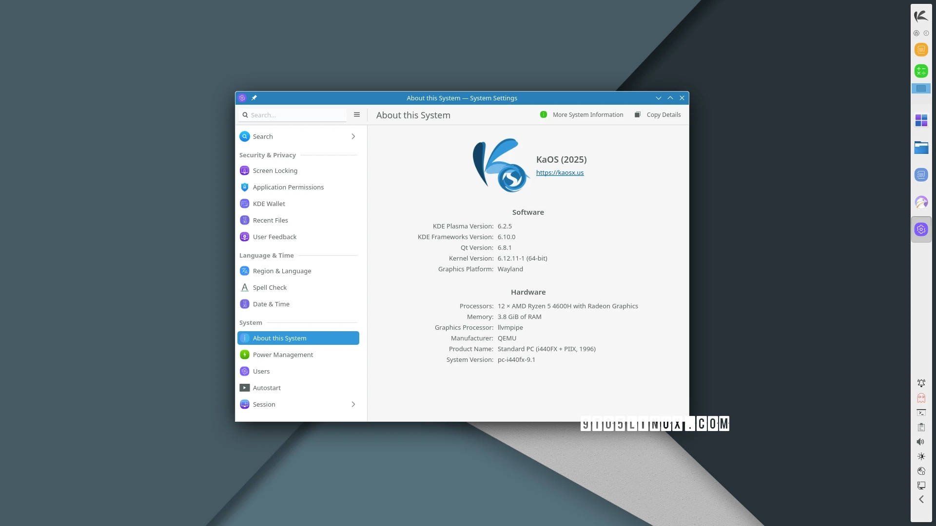 KaOS Linux 2025.01 Arrives with Linux Kernel 6.12 LTS and KDE Plasma 6.2