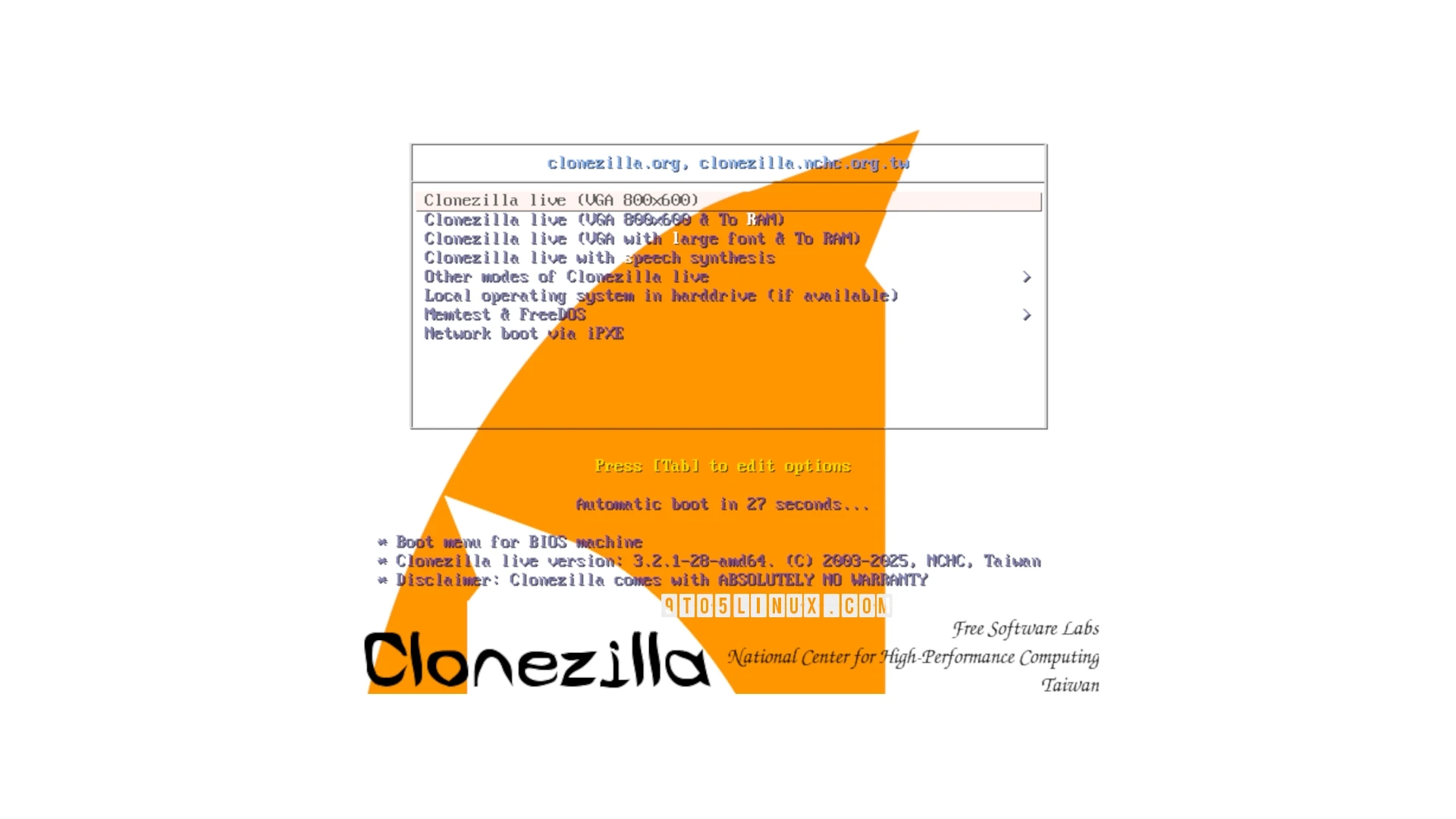 Clonezilla Live 3.2.1-28 Released: Now Based on Ubuntu 25.04 and Linux Kernel 6.14