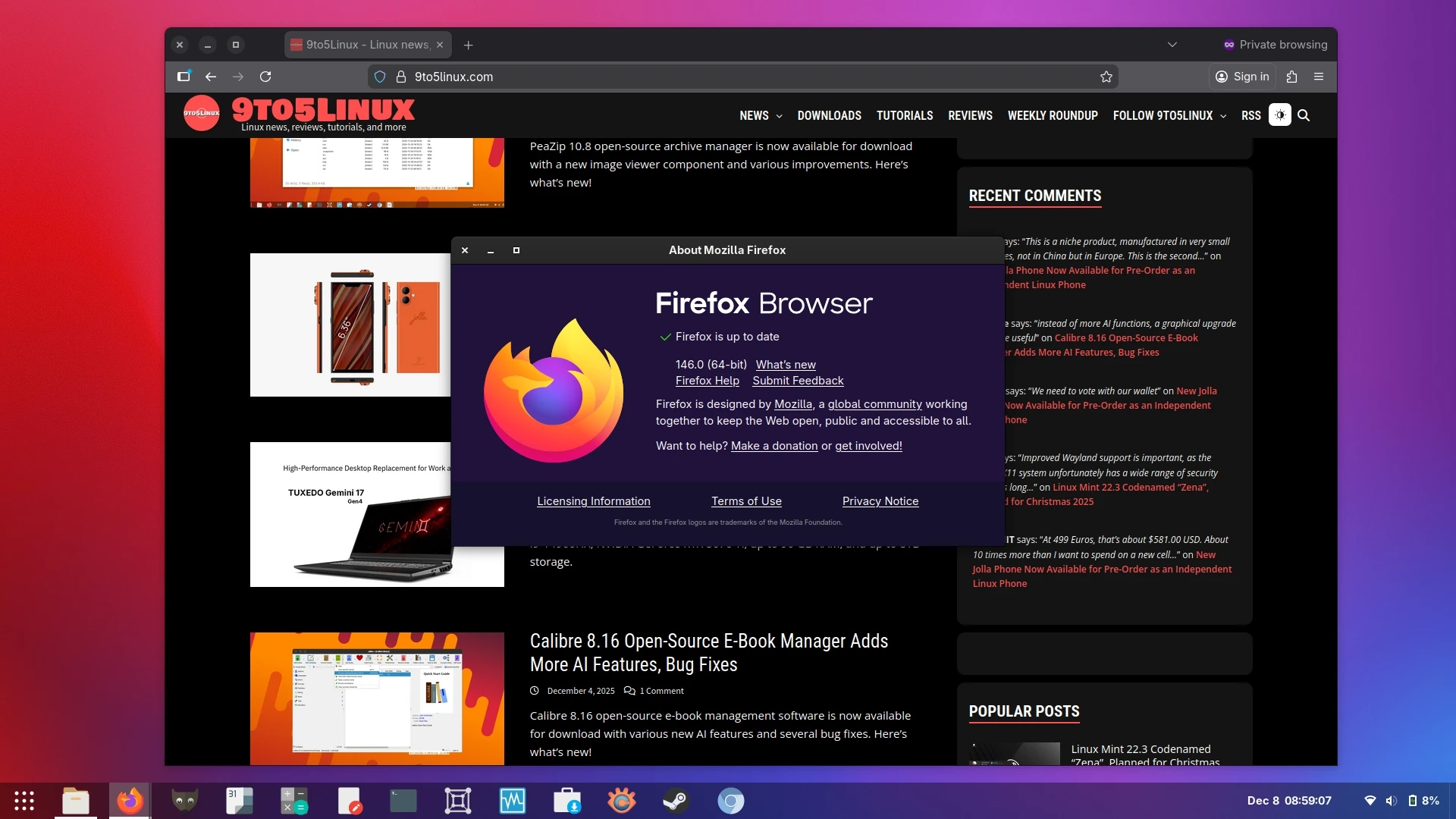 Firefox 146 Released: Introducing Native Support for Fractional Scaling on Wayland Displays