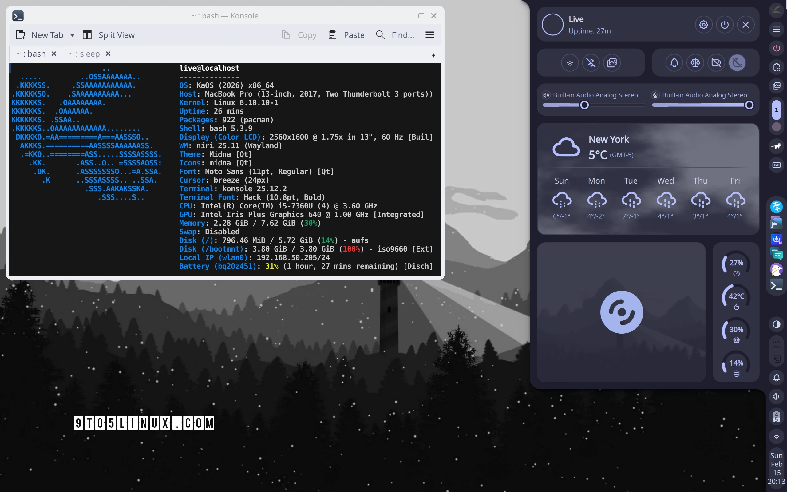 KaOS Linux Transitions from KDE Plasma to Niri/Noctalia to Break Free from systemd After 12 Years