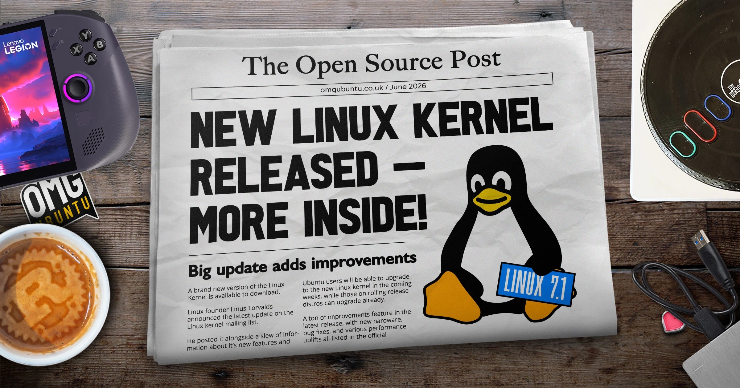 Linux 7.1 Introduces New NTFS Driver, Steam Deck OLED Audio Fix, and More Features