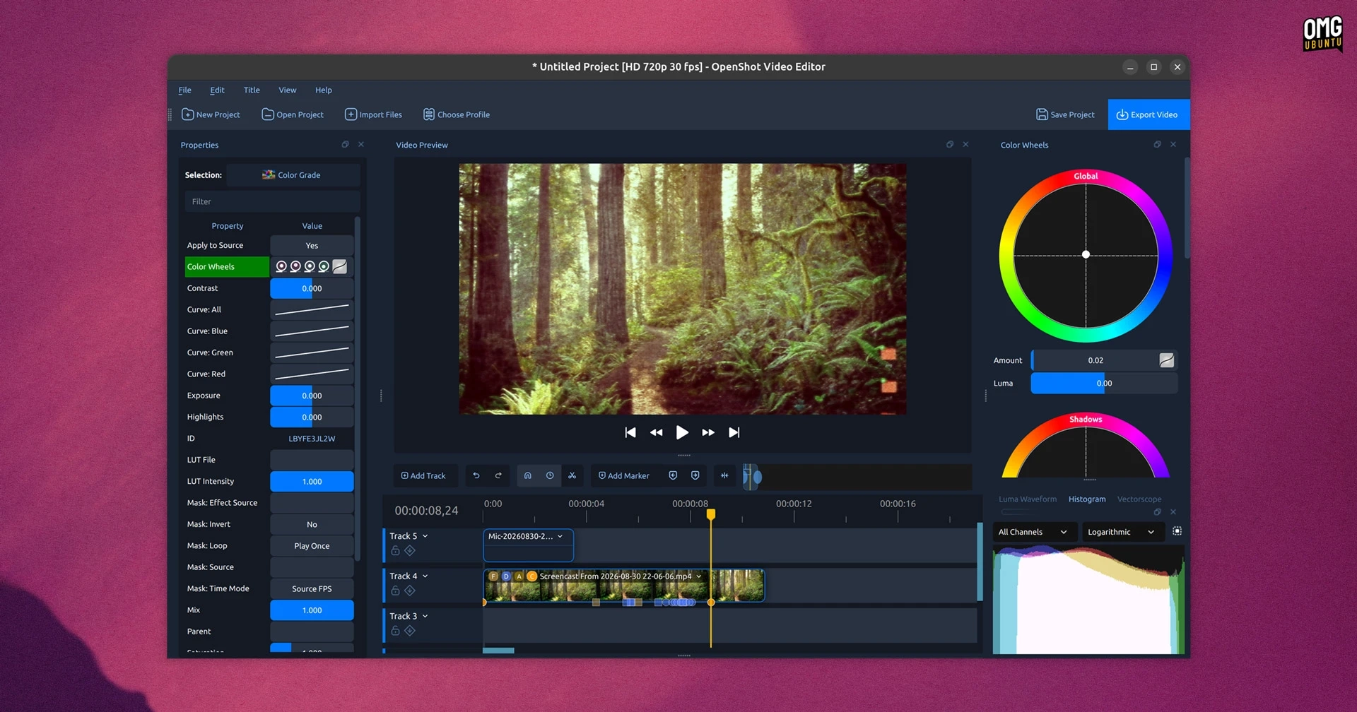 OpenShot 4.0 Unveiled: Explore New Color Grading, Recording Dock, and Qt 6 Support